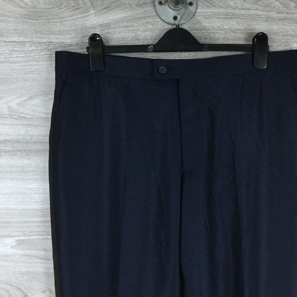 SAVILE ROW CO Navy Slim Fit Suit Pants - Picture 2 of 5